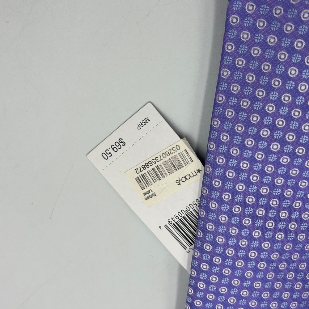 Calvin Klein Mens Purple Geometric Silk Blend Necktie K7981217500 NEW - Picture 4 of 11